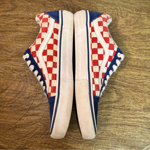Vans Old Skool Pro Checkered Red White Blue Checkerboard Size 7.5 - Picture 6 of 12